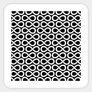 Infinity Pattern White Sticker